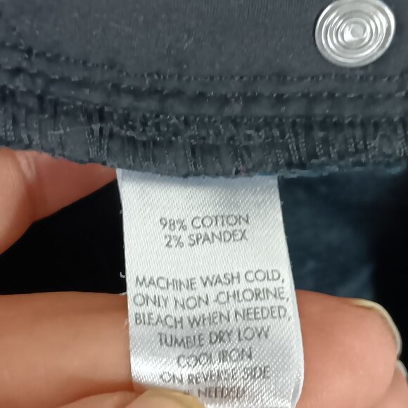 Ann Taylor Loft Womens Curvy Bootcut Corduroy Pants Size 8 Black 34x31 - Picture 5 of 9